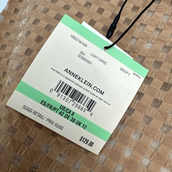 NWT Anne Klein Woven Dress Size 8 - Picture 2 of 6